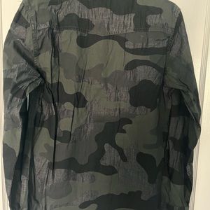 Mens Leopard Military Long Sleeve Shirt